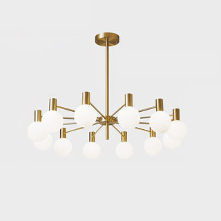 Lustra Lustre Globe En Verre Cadre Doré Moderne