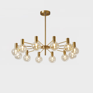 Lustra Lustre Globe En Verre Cadre Doré Moderne
