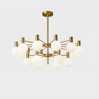 Lustra Lustre Globe En Verre Cadre Doré Moderne