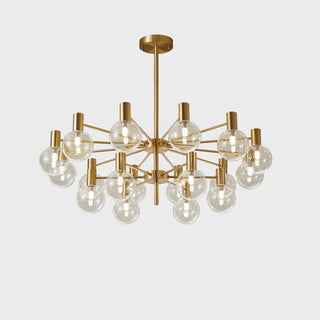 Lustra Lustre Globe En Verre Cadre Doré Moderne