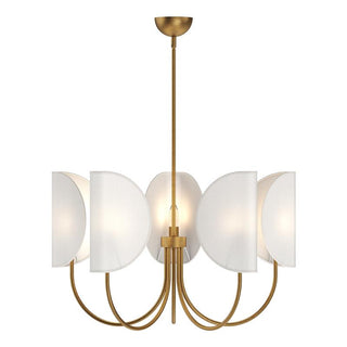 Lustre en Tissu et Laiton Traditionnel Feuille Unoryra