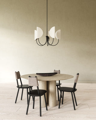 Lustre en Tissu et Laiton Traditionnel Feuille Unoryra