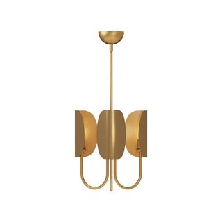 Lustre en Tissu et Laiton Traditionnel Feuille Unoryra