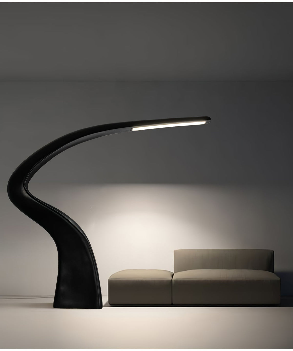 Fluten Noir Lampadaire Moderne
