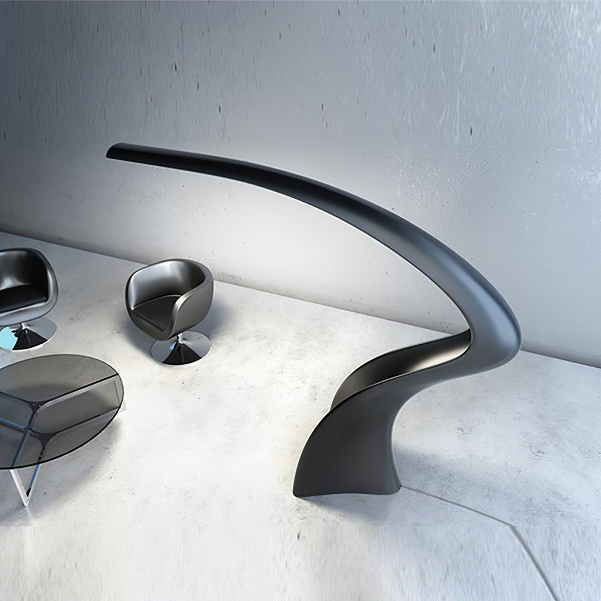 Fluten Noir Lampadaire Moderne