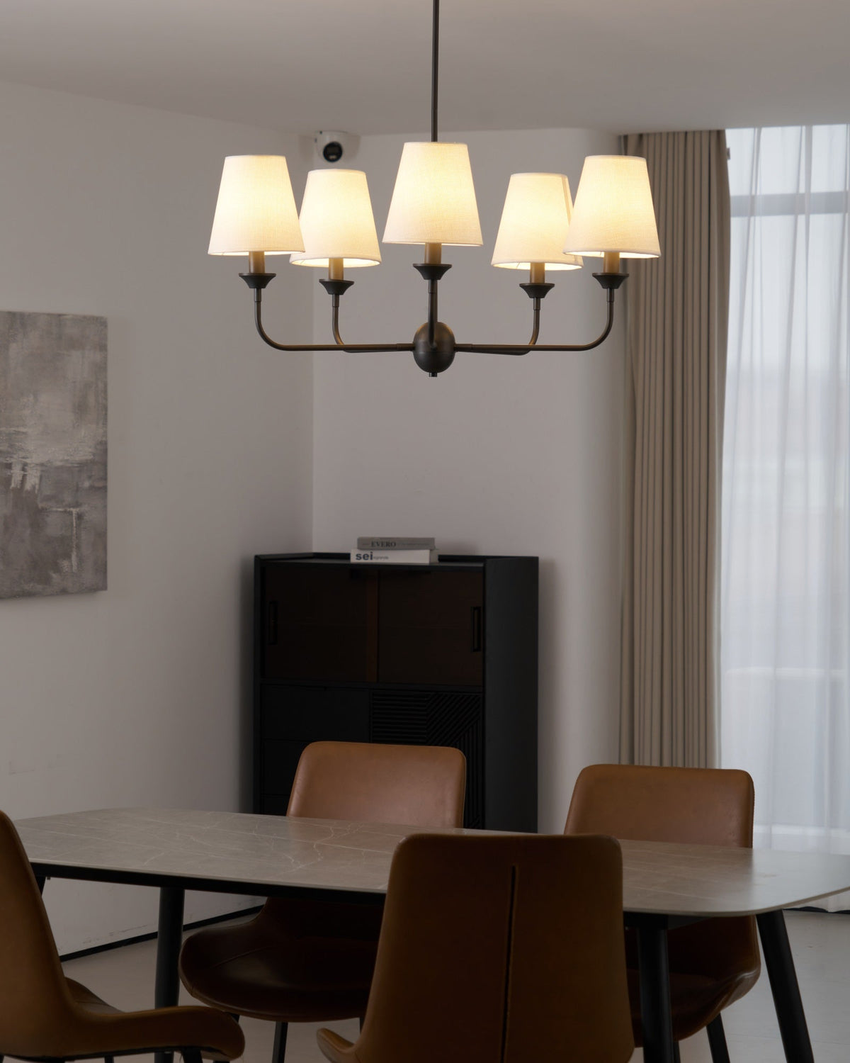 Lauriane Lustre en Tissu Industriel Vintage