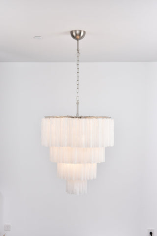 Aurora Lustre Cascade Superposé Verre Élégant Vintage