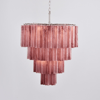 Aurora Lustre Cascade Superposé Verre Élégant Vintage