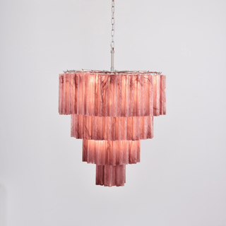 Aurora Lustre Cascade Superposé Verre Élégant Vintage