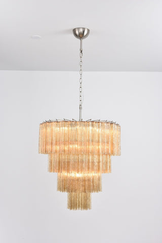 Aurora Lustre Cascade Superposé Verre Élégant Vintage