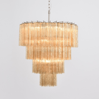 Aurora Lustre Cascade Superposé Verre Élégant Vintage