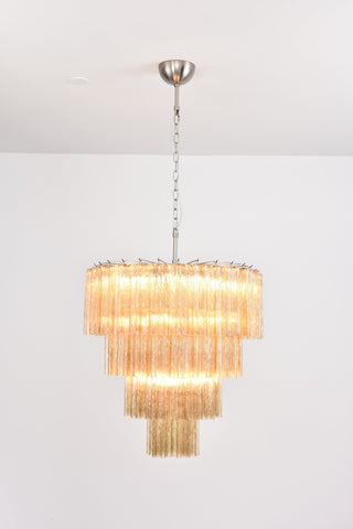Aurora Lustre Cascade Superposé Verre Élégant Vintage