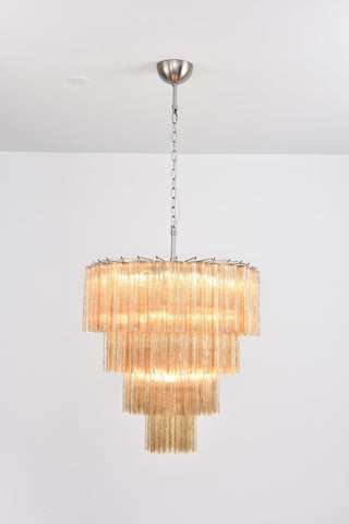 Aurora Lustre Cascade Superposé Verre Élégant Vintage