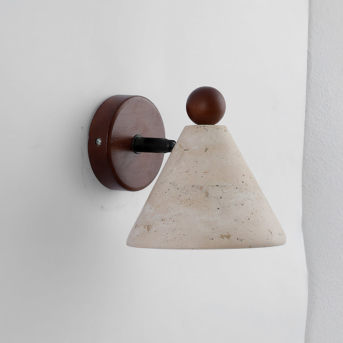 Dimension diagram for the Tiber Travertine Wall Light.