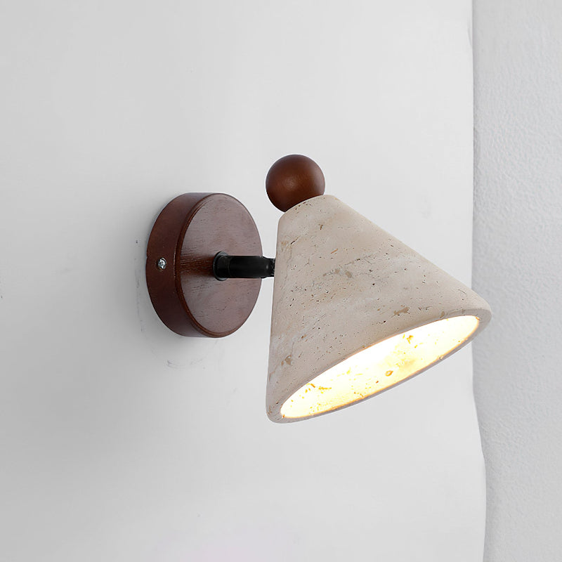 Basil Applique Murale en Travertin Beige