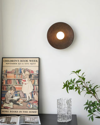 Serena Applique Murale Bois Rond Minimaliste-Luire