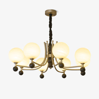 Serenus Lustre Traditionnel Sphérique en Bois
