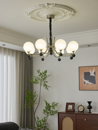 Serenus Lustre Traditionnel Sphérique en Bois