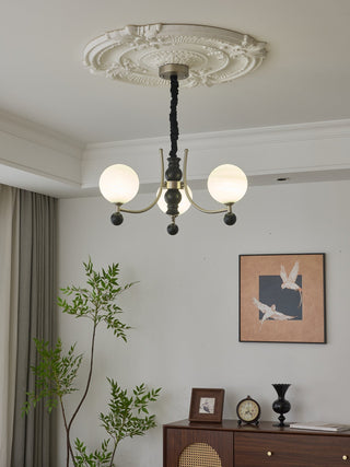 Serenus Lustre Traditionnel Sphérique en Bois