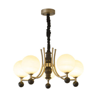 Serenus Lustre Traditionnel Sphérique en Bois
