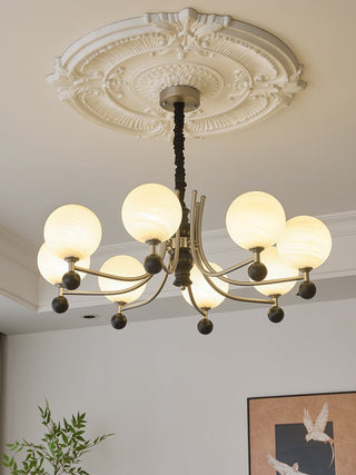 Serenus Lustre Traditionnel Sphérique en Bois