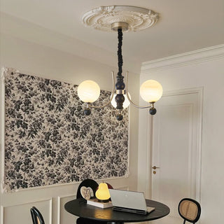 Serenus Lustre Traditionnel Sphérique en Bois