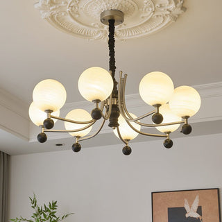 Serenus Lustre Traditionnel Sphérique en Bois