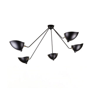Solara Plafonnier Trois Bras Noir Sculptural-Luire