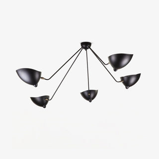 Solara Plafonnier Trois Bras Noir Sculptural-Luire
