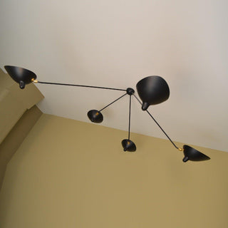 Solara Plafonnier Trois Bras Noir Sculptural-Luire