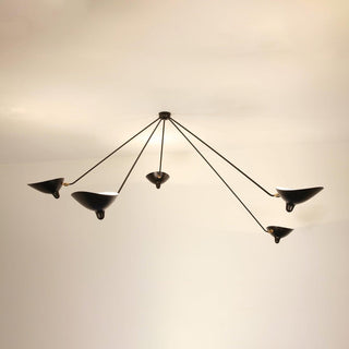 Solara Plafonnier Trois Bras Noir Sculptural-Luire