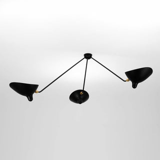 Solara Plafonnier Trois Bras Noir Sculptural-Luire