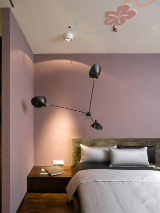 Solara Plafonnier Trois Bras Noir Sculptural-Luire