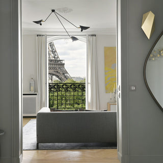 Solara Plafonnier Trois Bras Noir Sculptural-Luire