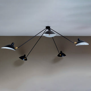 Solara Plafonnier Trois Bras Noir Sculptural-Luire