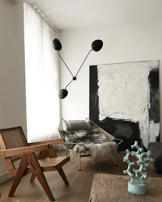 Solara Plafonnier Trois Bras Noir Sculptural-Luire