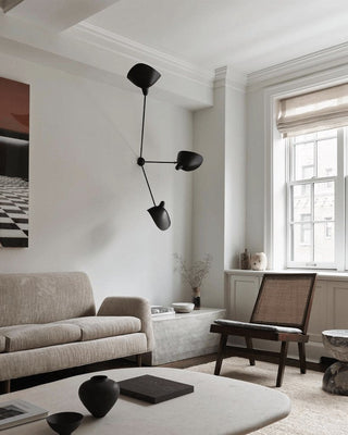 Solara Plafonnier Trois Bras Noir Sculptural-Luire