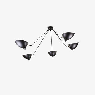 Solara Plafonnier Trois Bras Noir Sculptural-Luire