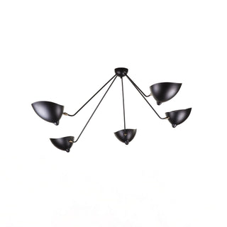 Solara Plafonnier Trois Bras Noir Sculptural-Luire