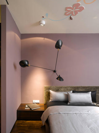 Solara Plafonnier Trois Bras Noir Sculptural-Luire