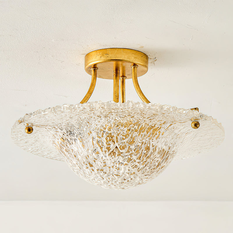 Angled view of the Serilda Ceiling Light, highlighting its dimensions and unique form.