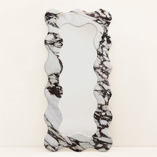 Serpentine Vert Mirror Frame-Neutral Decor