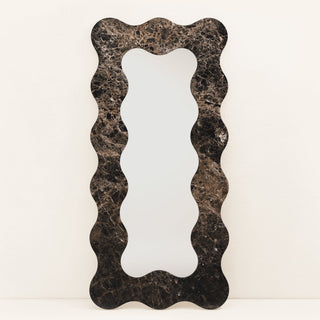Serpentine Vert Mirror Frame-Neutral Decor