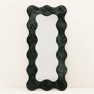 Serpentine Vert Mirror Frame-Neutral Decor