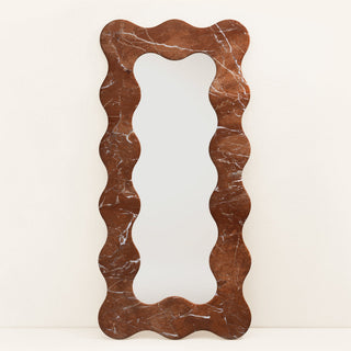 Serpentine Vert Mirror Frame-Neutral Decor