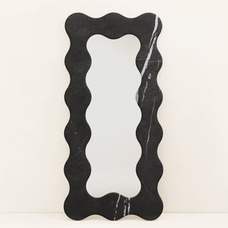 Serpentine Vert Mirror Frame-Neutral Decor