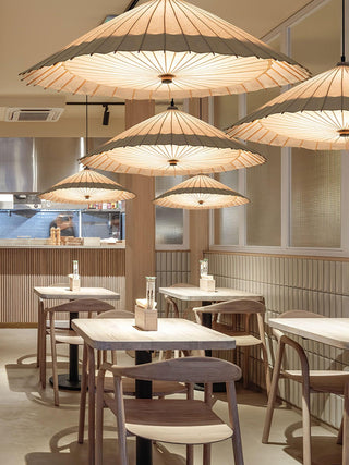 Solara Suspension Parapluie en Papier Plissé Salle à Manger