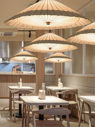 Solara Suspension Parapluie en Papier Plissé Salle à Manger