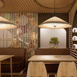 Solara Suspension Parapluie en Papier Plissé Salle à Manger