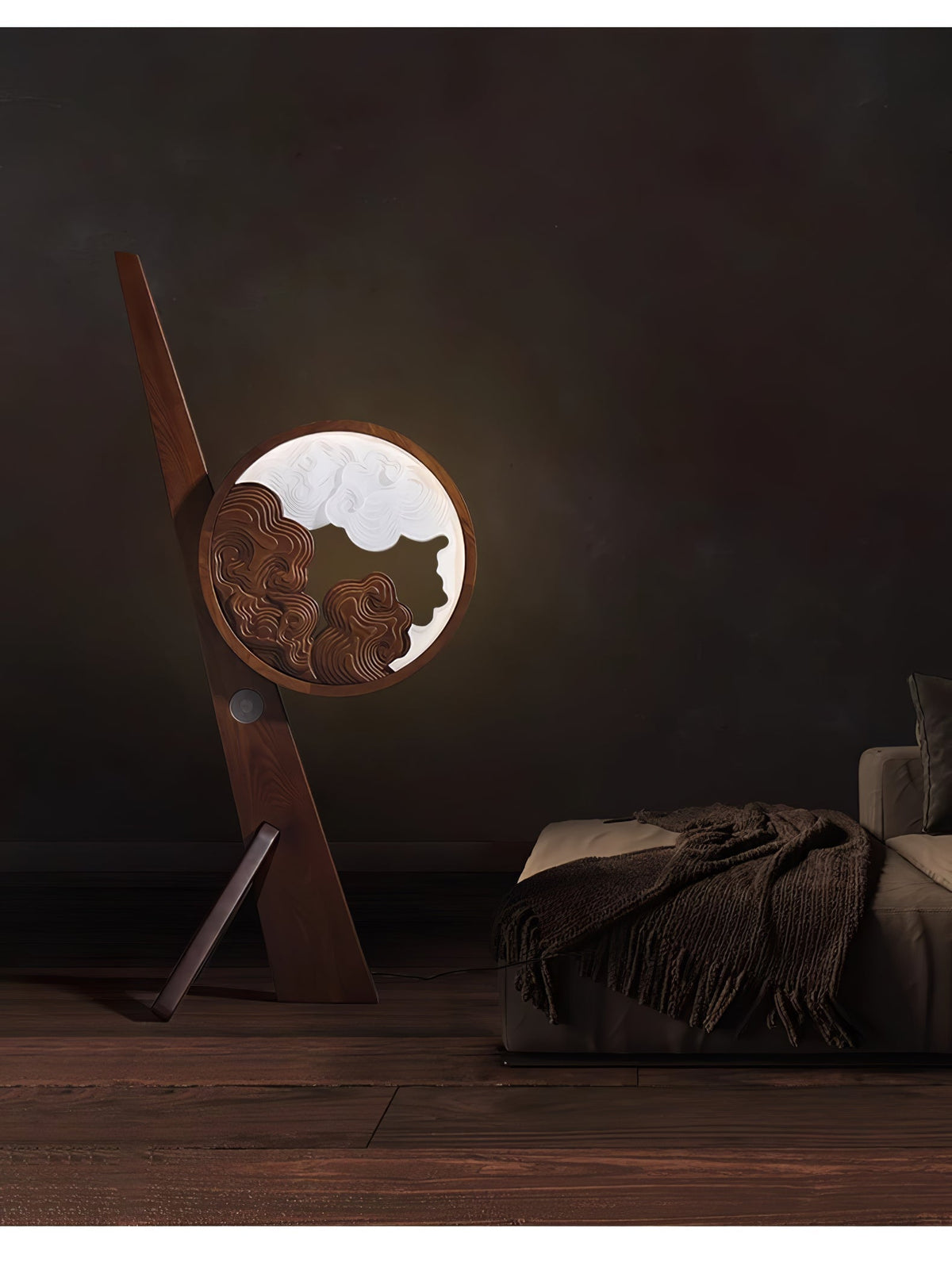 Cunoreth Lampe de Table en Bois Rustique